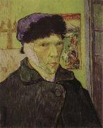Vincent Van Gogh self portrait with bandaged ear Germany oil painting artist